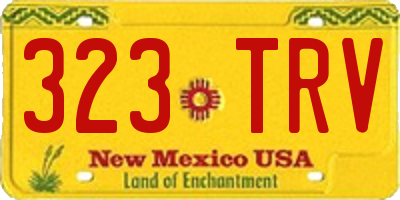 NM license plate 323TRV