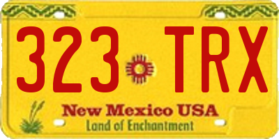 NM license plate 323TRX