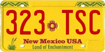 NM license plate 323TSC