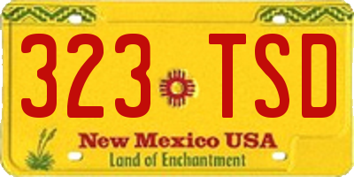 NM license plate 323TSD