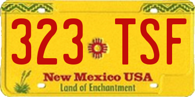 NM license plate 323TSF