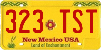 NM license plate 323TST