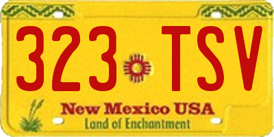 NM license plate 323TSV