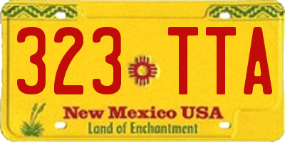 NM license plate 323TTA