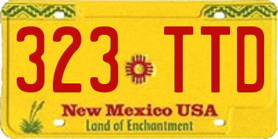 NM license plate 323TTD