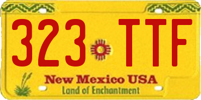 NM license plate 323TTF