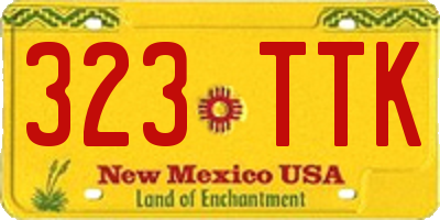 NM license plate 323TTK