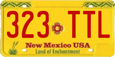 NM license plate 323TTL