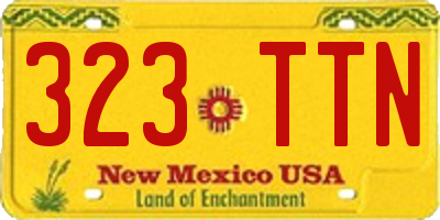 NM license plate 323TTN