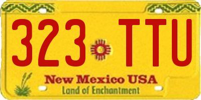 NM license plate 323TTU