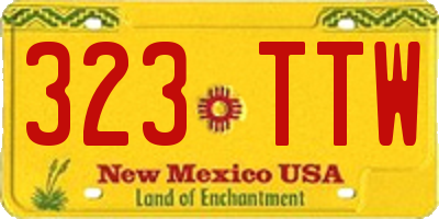 NM license plate 323TTW