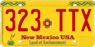 NM license plate 323TTX