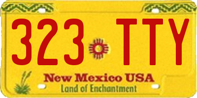 NM license plate 323TTY