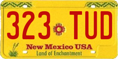 NM license plate 323TUD