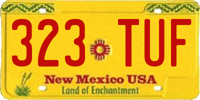 NM license plate 323TUF