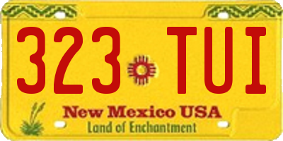 NM license plate 323TUI