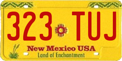 NM license plate 323TUJ
