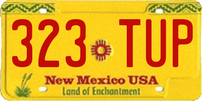 NM license plate 323TUP