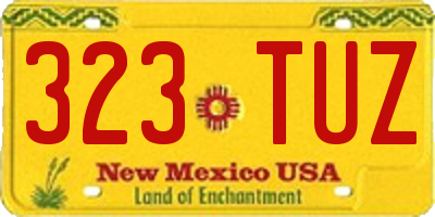 NM license plate 323TUZ