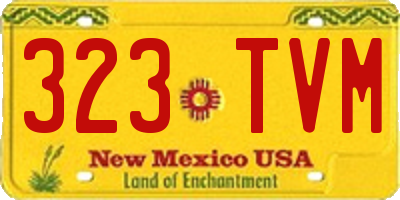 NM license plate 323TVM