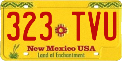 NM license plate 323TVU