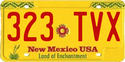 NM license plate 323TVX