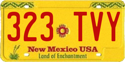 NM license plate 323TVY