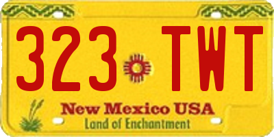 NM license plate 323TWT