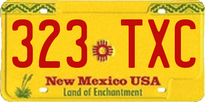 NM license plate 323TXC