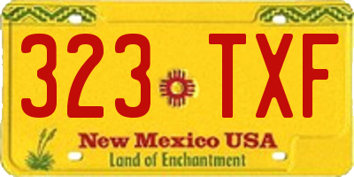 NM license plate 323TXF