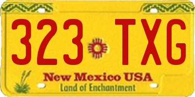 NM license plate 323TXG