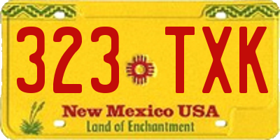 NM license plate 323TXK