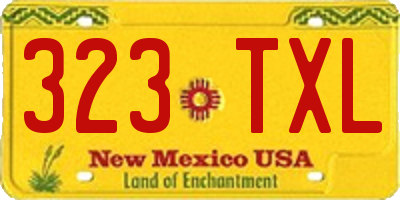 NM license plate 323TXL