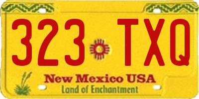 NM license plate 323TXQ