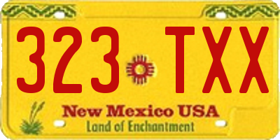 NM license plate 323TXX