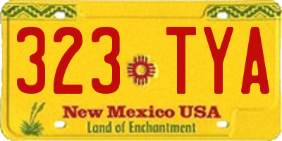 NM license plate 323TYA