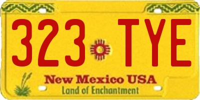 NM license plate 323TYE