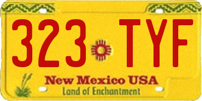 NM license plate 323TYF