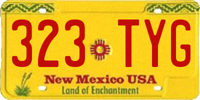 NM license plate 323TYG