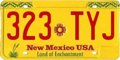 NM license plate 323TYJ