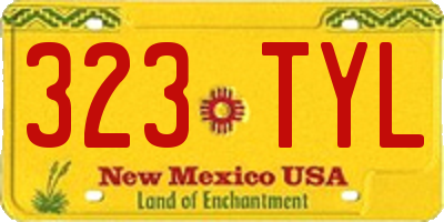NM license plate 323TYL