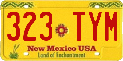 NM license plate 323TYM