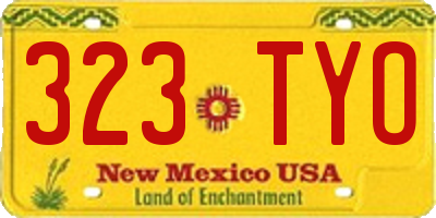 NM license plate 323TYO