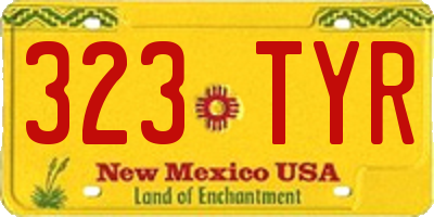 NM license plate 323TYR