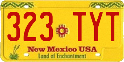 NM license plate 323TYT