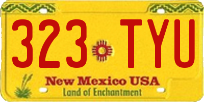 NM license plate 323TYU