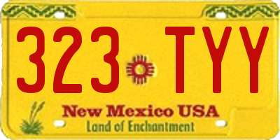 NM license plate 323TYY