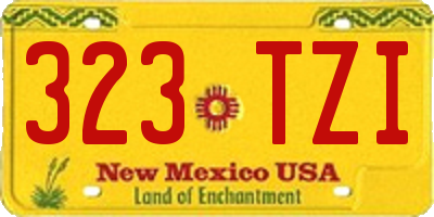 NM license plate 323TZI