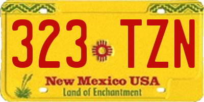 NM license plate 323TZN