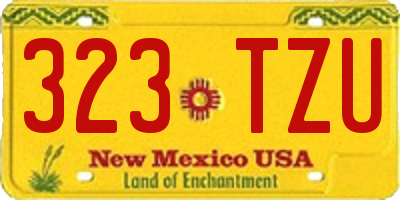 NM license plate 323TZU